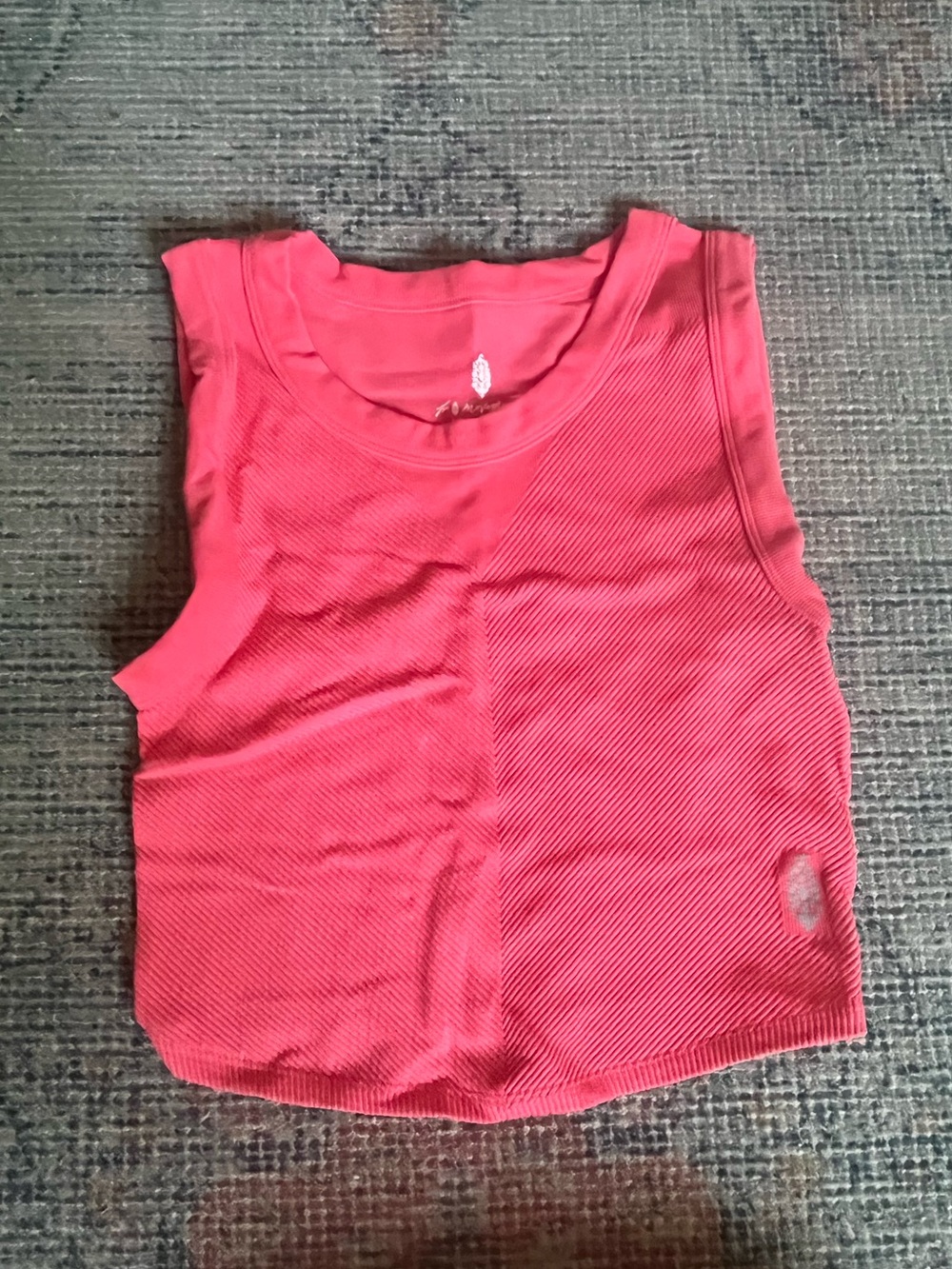 Free People Movement Hot Pink Sleeveless Ribbed Tank Top
